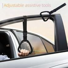 1/2/4pcs Adjustable Car Door Handle Support Strap, Support Auxiliary Strap, Non-Slip Grip, Auxiliary Pull Ring, Adjustable Pull Ring, Car Door Entry Support, Easy To Install, Elderly Assistance Tool - Multicolor - View 2