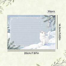 Cute Cat Stationery, 30 Sheets/Pack, Premium Paper With Exquisite Printing, Cat Pattern Decoration, Original Art Design, Floral Border - Rectangle - View 17