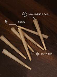 200/100/50pcs 4.3in/11cm Pre-Rolled Brown Filter Tips Rolling Paper | Slow Burning Rolling Paper, Suitable For Smoking, Electronic Cigarettes, Holiday, Valentine's Day, Father's Day, Christmas, Halloween Gifts And Smoking Accessories - Upgraded Pure Wood Pulp - View 5