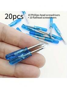 20-In-1 Mini Screwdriver Set (10 Flathead, 10 Suitable For Toy Repair And DIY - Includes 2mm Micro Flathead And Screwdrivers, Designed For Hobbyists And Craft Practice (No Electricity Required) - Multicolor - View 5
