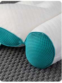 1pc Knitted Neck Support Pillow, Sleep Massage Pillow Core, Home Moisture-Absorbing Breathable Antibacterial Bed Pillow, Suitable For Living Room Bedroom Home Decor - Multicolor - View 2