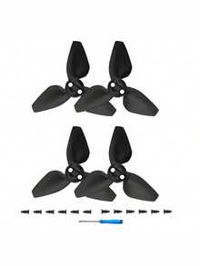 4Pcs Replacement Propeller Blades For Mini Pocket Drone, Durable Lightweight PC Material Spare Rotor Blades With Screws & Screwdriver, Multi‑Color RC Drone Accessory, Drone Not Included - View 15