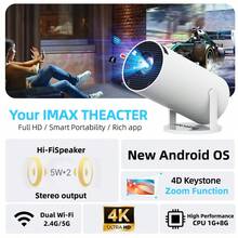 HUASHIJIE New 5G Smart Projector, 1080P Full HD Home Theater Projector, 180° Rotation, No Screen Needed, Suitable For Bedroom, Computer, Phone, Outdoor, Camping, Living Room, Dorm, 4K Projector, Gift For Valentine's Day, Christmas, Children's Day, Father's Day, Mother's Day - View 5