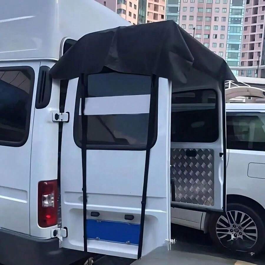 New RV Sun Shade Travel Oxford Cloth Tailgate And Barn Door Cover Car Cover Rainproof Multi-Functional Foldable Rear Cover Rain And Snow Protection Easy To Store
