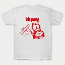 Unisex-Summer/Autumn T-Shirts - Intrusive Thoughts - Lola Young T-Shirt-Streetwear,Y2k,Herren,Pasha Style,Herbst Outfit,Essentials,Baumwolle Herren,Vi - White - View 1