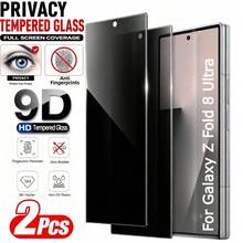 2-Piece HD Anti-Spy Tempered Glass Screen Protector Kit. Privacy Protection, Suitable For Foldable Screen Protectors. Scratch-Resistant, Drop-Resistant, Anti-Spy Protection, 9H Hardness Rating, Easy To Install. Compatible With Samsung Galaxy Z Fold8/Z Fold8 Ultra/Z Fold7/Z Fold6/Z Fold5 Series. - Clear - View 12