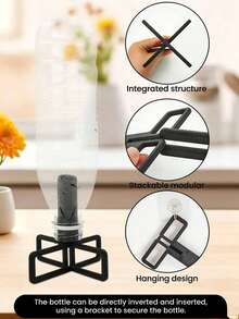 1pc Detachable Cup Holder, Creative Minimalist Design, Multiple Colors Available, Easy To Assemble, Detachable For Convenient Storage, Efficient Ventilation System, 3D Stereoscopic Design Saves Space, Suitable For Various Bottles And Cups, Practical Tool For Kitchen, Office And Travel - Multicolor - View 5