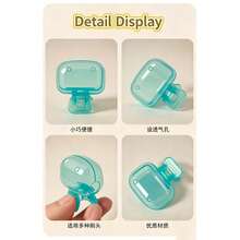 4pcs Portable Toothbrush Head Storage Box - Blue PP Protective Cover Holder, Suitable For Travel, Daily Use And Outdoor Bathroom Accessories, Travel Toothbrush Case | Vibrant Design | Polypropylene Lid - Multicolor - View 10