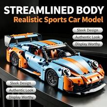 1500pcs Cool Orange Mixed Color Building Blocks Supercar, High Difficulty ABS Plastic Assembly Car Model, Holiday Gift Display Ornament, Birthday/Christmas/Halloween/Thanksgiving/New Year Gift - Multicolor - View 5