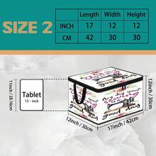 1PC Foldable TNT Storage Box, Floral Vintage Sewing Machine Slogan Print Any Day Spent Sewing Is A Good Day, Zipper Lid With Handles, Collapsible Storage Bin For Sewing Supplies Fabric Craft Home Organizer - Multi-color - View 14