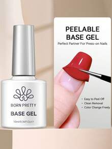BORN PRETTY 10ml 可撕除底膠 浸泡式 UV LED 凝膠指甲油 黏合凝膠 DIY 家用沙龍美甲用品 - 可撕式底膠 - 查看 6