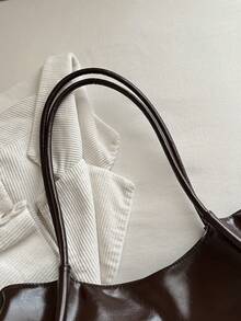 New Niche Korean Style Commuter Shoulder Tote Bag With Drawstring, Large Capacity, Fashionable Versatile Tote Bag For Women - Multicolor - View 7