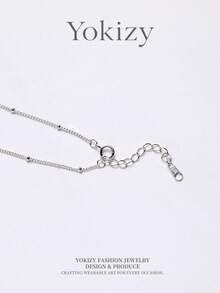 Yokizy Collar de perlas de agua dulce de plata S925 con colgante de perla blanca de 6-7mm, accesorio de cuello elegante y minimalista para uso diario de mujer - Blanco - Ver 4