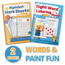 2 Packs Alphabet & Sight Word Learning Worksheets, A-Z Uppercase ...