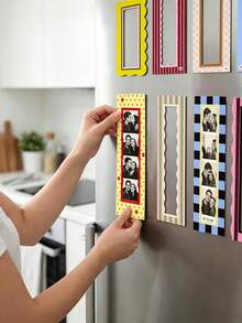 Waterproof Refrigerator Photo Clips, Colorful Retro Style, Vertical Photo Frame, Suitable For Refrigerator, Kitchen And Home Decor - Multicolor - View 4