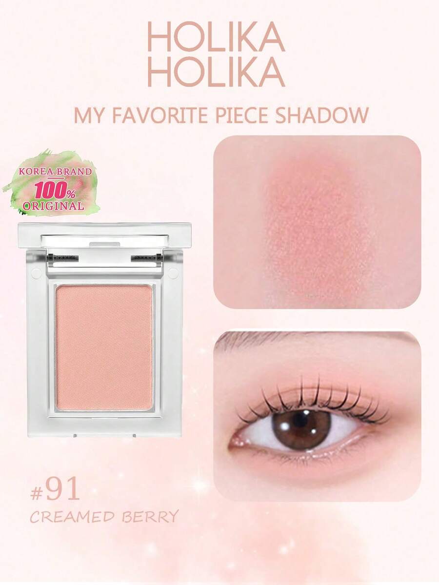 HOLIKA HOLIKA My Favorite Piece Shadow 90# OVER THE PEACH，輕盈暈染，細緻壓實，持久顯色，口袋尺寸，手指塗抹，不卡紋，隨身補妝，旅行必備，消腫效果，韓系美妝，1.8g/0.06oz