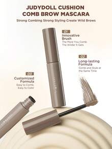 JUDYDOLL Eyebrows Smudge Proof Smudge-Proof Defining Highly Pigmented Tahan air & tahan keringat - #004 coklat krem - View 4