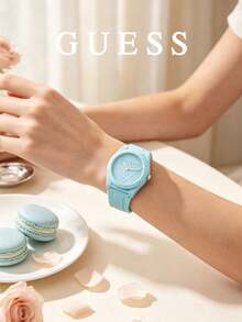 GUESS Sweet 素色一體式手錶，休閒日常穿搭配件，女孩禮物手錶 U0979L5/W0979L2/W0979L3/W0979L4 - 綠色 - 查看 4