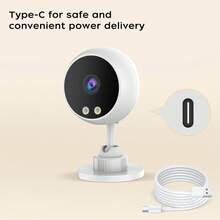 Kamera Keamanan Rumah JOOAN 3MP CAM720 APP 5G Bluetooth WiFi AP Berbagai Metode Pemasangan Zoom Elektronik Tahan Air IPX6 Penglihatan Malam Warna Penuh Pemantauan Dalam/Luar Ruangan, Mendukung Kartu SD dan Penyimpanan Cloud - Hitam dan Putih - View 10