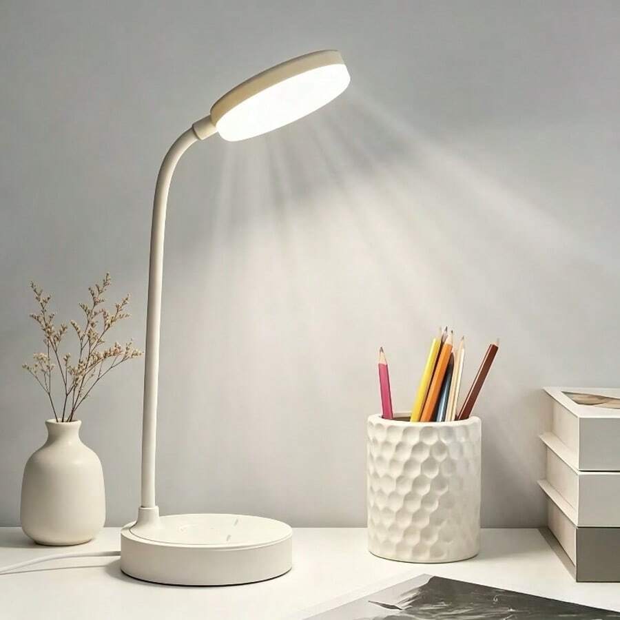 1pc USB Powered LED Touch Sensor Eye-Care Desk Lamp, Brightness Adjustable From 30% To 100%, Three-Level Color Temperature Modes, Suitable For Studying, Reading, Office Use, Bedside Night Light, And Home Lighting, Reading Lamp Illumination