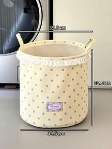 Wave Point Foldable Dirty Clothes Basket Storage Basket, Bathroom Laundry Basket, Toy And Miscellaneous Storage Basket Storage Bucket - Multicolor - View 15