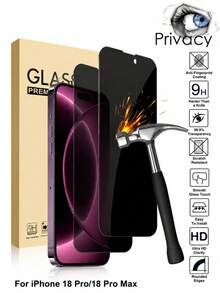 2pcs Anti-Spy Tempered Glass Screen Protector Compatible With Iphone 18 Pro Max, Shatter-Resistant, Compatible With IPhone 17Pro Max/17 17Pro/17 Air/16 Pro Max/16/16 Pro/16 Plus/15 Pro Max/15/15 Pro/15 Plus/14 Pro Max/14/14 Pro/14 Plus /13 Pro Max/13/13 Pro/12/12 Pro/12 Pro Max/11/11 Pro Max All Series Phone - Black - View 13