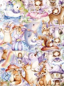 50Pcs PET Fairy Fantasy Stickers, Patterns Of Fairies With Flowers, Mushrooms, Castles And Rainbows, Suitable For Journals, Water Bottles, Notebooks, Storage Boxes, Skateboards, Helmets, Luggage, Laptops, Guitars, Tablets - Multicolor - View 9