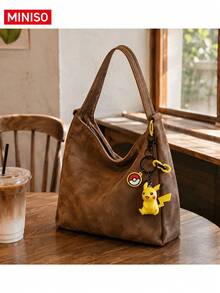 MINISO Pokemon 皮卡丘 & 耿鬼包包掛飾鑰匙圈，附寶可球掛飾手腕帶，適用於手提包、背包、鑰匙，生日聖誕禮物 - 款式 1 - 查看 2