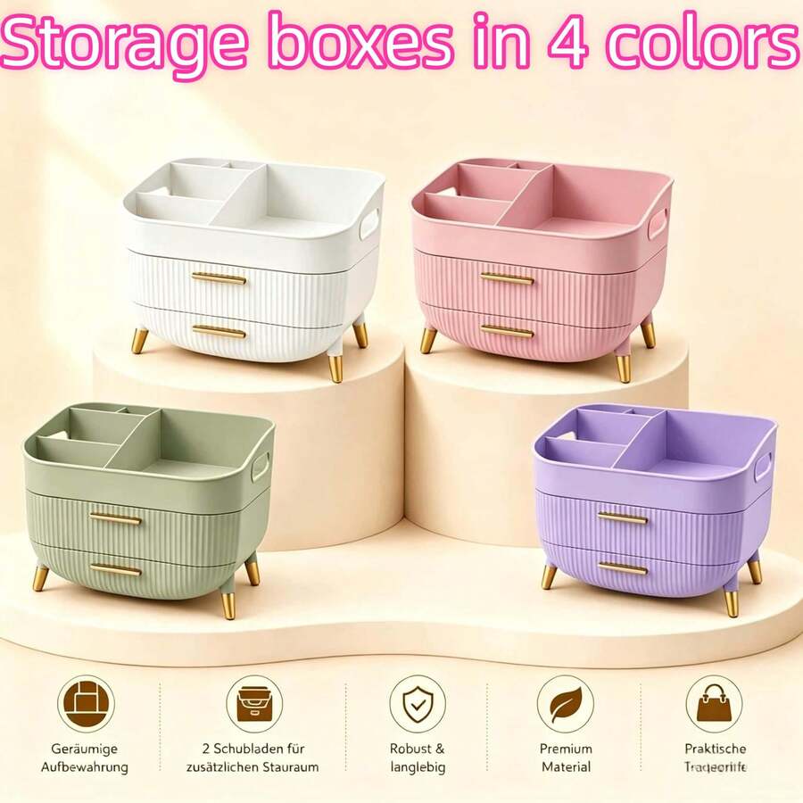 Self-Designed Luxury Open-Style Cosmetic Storage Box, Large Capacity Dust-Proof Skincare & Makeup Organizer, Cross-Border - Storage Box - View 1
