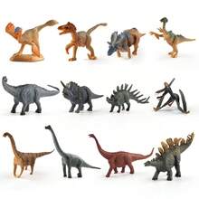 12 Buah Mainan Model Dinosaurus dan Makhluk Prasejarah untuk Anak-Anak, Koleksi Figur Dinosaurus Mini Realistis, Berbagai Model Dinosaurus, Mainan Edukasi untuk Anak, Mainan Interaktif Orang Tua-Anak - MultiWarna - View 9