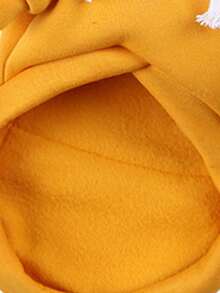 1pc Solid Color Pocket Design Pet Dog Hooded Sweatshirt, Warm Thermal Lined Two-Legged Sweatshirt, Suitable For Medium And Large Dogs, Golden Retriever, Labrador, Autumn/Winter Pet Clothing - Yellow - View 6