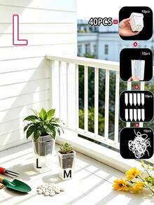 Mini Transparent Self-Watering Planter, Asymmetrical Shape With Water Level Indicator & Drainage Hole, PP Plastic Material, Suitable For Succulents, Air Plants, African Violets & Herbs - Multicolor - View 2