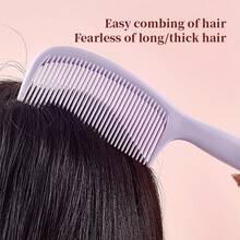 Hair Comb Straight Hair Brush Square Handle Thickened Volumizing Style Long Hair Home Use Top Hair Fluffy Women Only - Multiple Styles - View 5