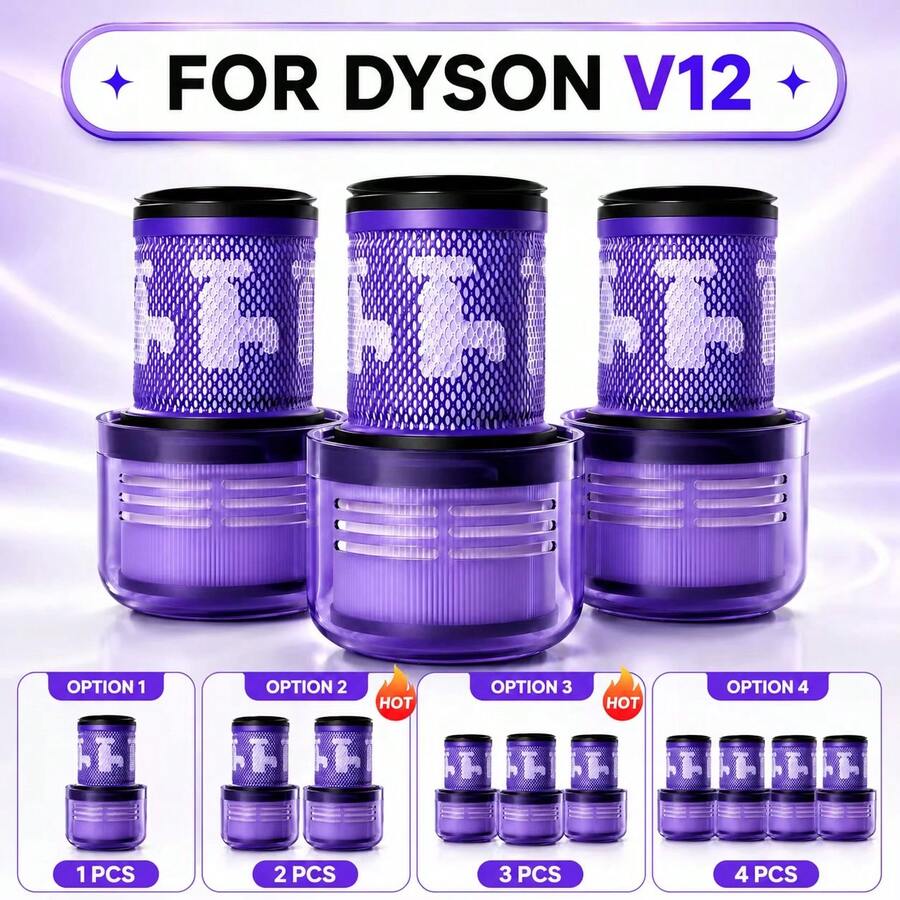 V12 Slim/Detect Slim SV20 SV26 SV30 SV34 SV35 SV46 吸塵器配件 HEPA 濾網替換件 - 查看 1