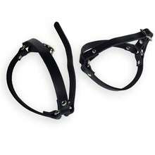 1pc/2pcs Black PU Leather Punk Ankle Strap Women Shoe Harness Pair Adjustable Buckle For Daily Halloween Matching High Heel And Boots - Black - View 3