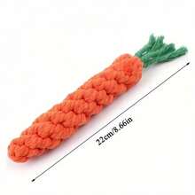 1pc Carrot Pet Toy, Durable Chew & Teething Toy For Dogs, Interactive Biting Toy For Cats - Multicolor - View 11