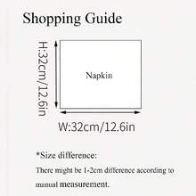 1/2/4pcs White Colorful Line INS Style Tree Branch Square Napkins, Embroidered Food Photography Props Background Cloth Placemats Tablecloths - Multicolor - View 3