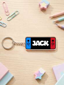 1pc Custom Text Game Console Keychain, Game Controller Style Bag Charm, Personalized Text Backpack Pendant, Game‑Lovers Themed Accessory Gift - Multicolor - View 10