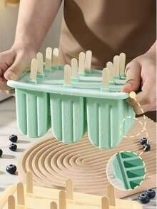 12-Cavity Soft Silicone Popsicle Mold With Anti-Odor Lid, DIY Ice Pop Maker, Reusable And Cost-Effective, Suitable For Homemade Fruit Ice Pops In Summer - Multiple Styles and Colors - View 9