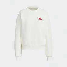 Adidas Women's Double-Sided Knit Colorblock Loose Fit Pullover Sweatshirt - White - View 5