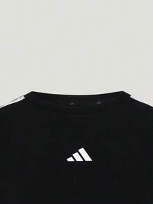 Adidas 女款 FAV 3S LS TEE 長袖針織無領 T-shirt TKZ1556 - 黑與白 - 查看 4