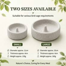 1pc Round Volcanic Stone Bird Food Bowl, Durable & Easy-Clean, Natural Pumice Chewing & Nail Grinding Dish For Parrots & Small Birds - one-size - View 7