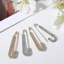 8 Pack Rhinestone Brooch Pins For Women, Large Safety Pin Brooches For Clothing, Dress & Scarf Decoration, Fashion Jewelry Accessories - A-Colorful - View 8