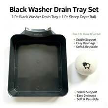 2‑Pack Washing Machine Drainage Tray Set, Thickened PP Plastic Water Collecting Pan, Leak‑Proof Spill‑Resistant Water‑Receiving Tray, Reusable Household Accessory For Drum Washing Machine Maintenance - Durable - View 14
