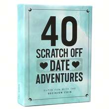 Premium Thick Cardstock, 40 Scratch Off Date Adventures Game Cards | Romantic Couple Scratch Card Game, Fun Relationship Activity Cards For Anniversary, Valentine's Day, Birthday, Date Night, Couple Gift - Multicolor - View 5