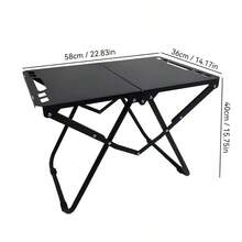 Outdoor Camping Iron Folding Table Portable Foldable Compact Structure With Lamp Holder Storage Bag Perfect For Beach BBQ Tailgate Gathering Hiking Backyard Party Supply - Folding Table - View 11