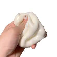 1pc Handmade Squeeze Ball Crispy Tofu, Stress Relief Squeeze Toy, Anxiety Relief, Focus Sensory Fidget Toy - Multicolor - View 8
