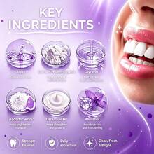 Pasta Gigi YUITIKUE Instant Brightening Toothpaint, Menyegarkan Bau Mulut, Menghilangkan Noda Kopi, Teh, dan Rokok, Formula Lembut Membersihkan Gigi Secara Mendalam, Kesegaran Mint Tahan Lama, Perawatan Mulut di Rumah 100g - Anggur - View 5