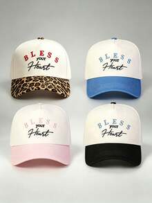1pc Men Hat Letter 'BLESS Your Heart' Embroidered Hats For Men, Adjustable Hat, Perfect For Parties, Travel, Outdoor Activities, And Sun Protection - Multicolor - View 8