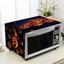 1pc Halloween Microwave Dust Cover, Home Oven Rack Dust Cover, Washable Dust Cover, Home Food Machine Dust Cover, Highly Attractive Kitchen Storage Cabinet Dust & Stain Cover - Solid Color - View 17